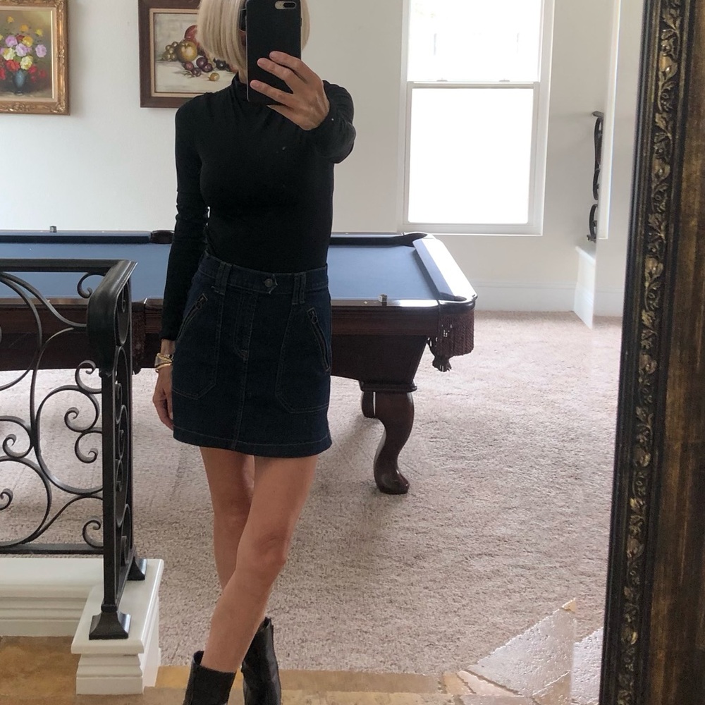 7 For All Mankind + Vintage Y2K Denim Mini Skirt